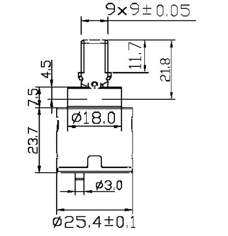 25mm 2 Port 2 Function Plastic Standard Base 100 Degree Turn Diverter Cartridge