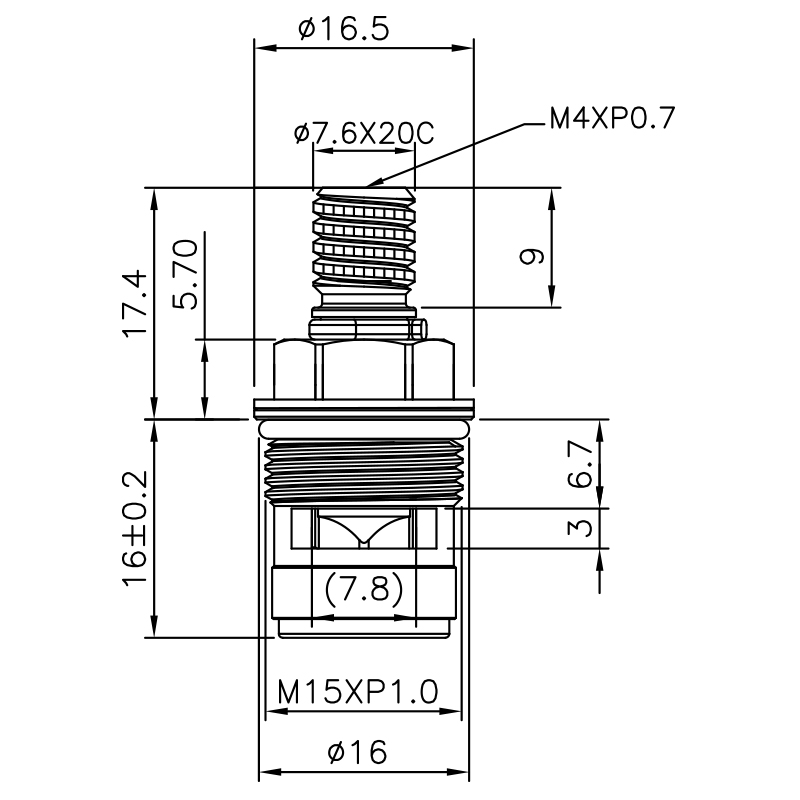 1/4 Quarter Inch Brass Two Handle Faucet CIE Type 7.6 X 20C Teeth 612