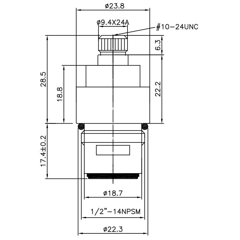 1/2 1/2 pulgada Latón Dos manijas Grifo Tipo HCS Cromado 9.4 X 24A