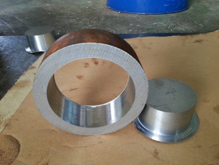 The finished steel product after drilling in Ju Feng’s drilling center