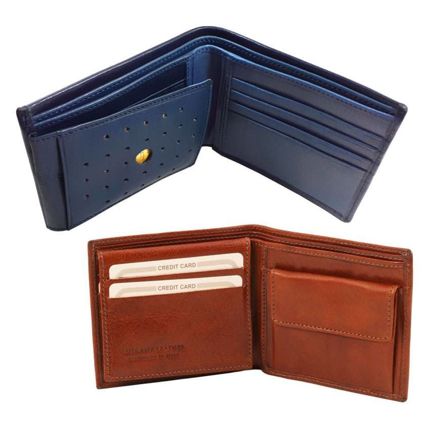 Kalmar Wallet for Man Full Leather Wallet Ladies Handmade Vintage Wallet Size 12.5 9.5 2cm Cowhide Stealth Mode Blocking Leather Wallet Color : Brown, Size : L 