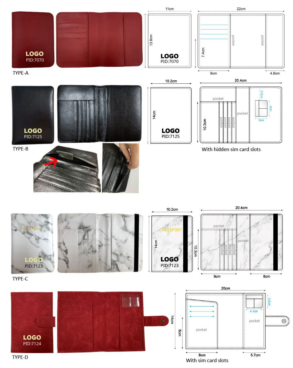 leather passport templates