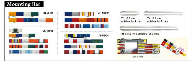 High-Quality Military Ribbon Bars with Customizable Ranks and Colors