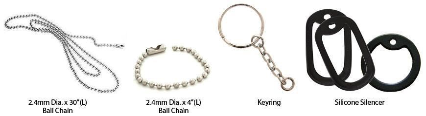 Standard Accessories for US Army Dog Tags: Chains, Silencers, and Keychain Attachments