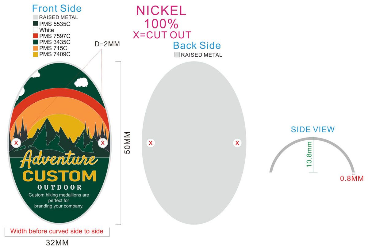 Get Your Custom Medallion Badge Artwork Template for Hiking Sticks and Bike Head Tubes Today!