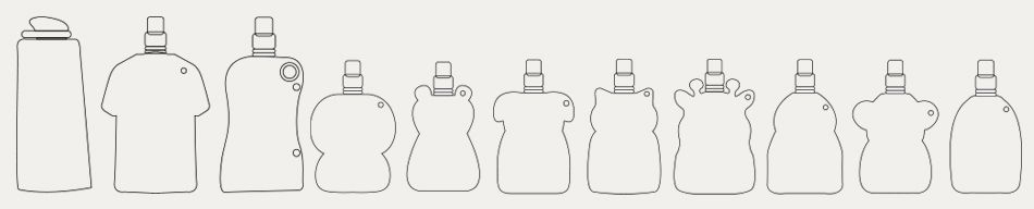 existing shapes of Collapsible Water Bottles