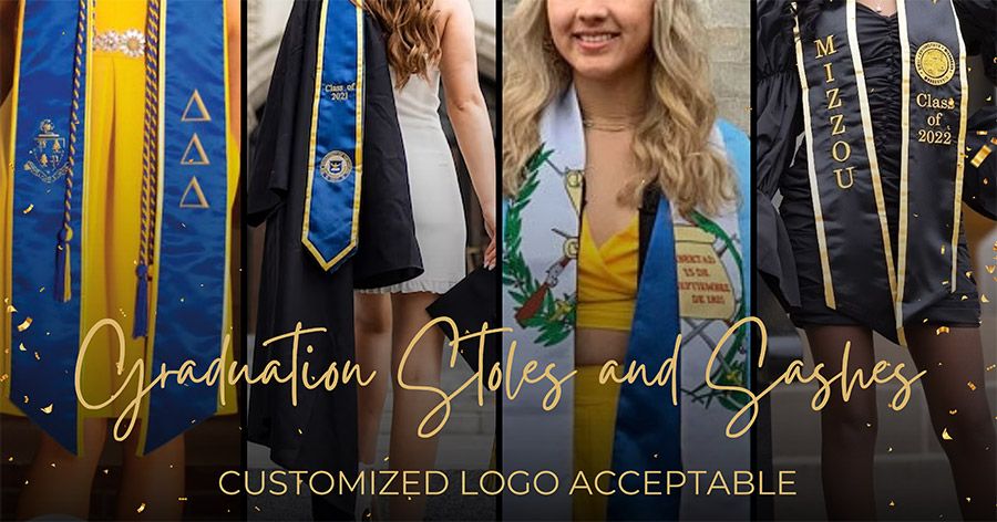 Customized School Graduation Stoles and Sashes