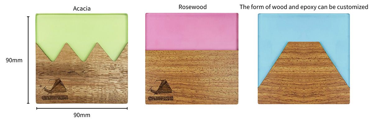 Personalized Wood Resin Coasters: Wooden Warmth, Resin Radiance