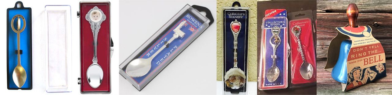 metal Souvenir Spoons & Dinner Bells gift box