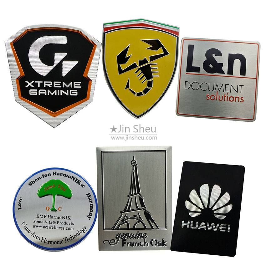 Custom nameplates with logos