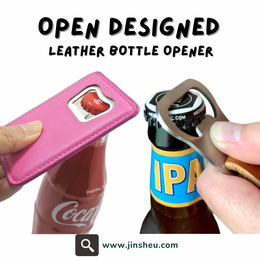 Stainless Steel Leather Beer Bottle Openers