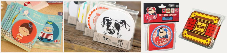 cutom rubber drink coasters packing