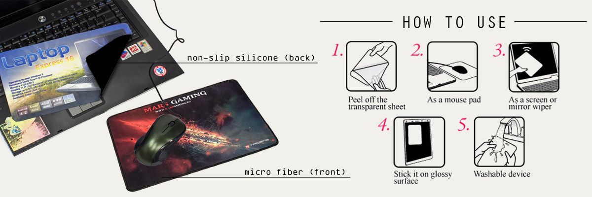 prmotional 3 in 1 microfiber mouse pads
