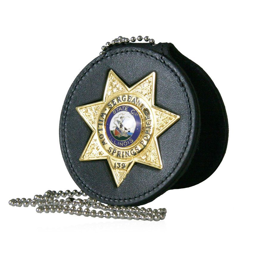 Custom Leather Belt Clip Badge Holders