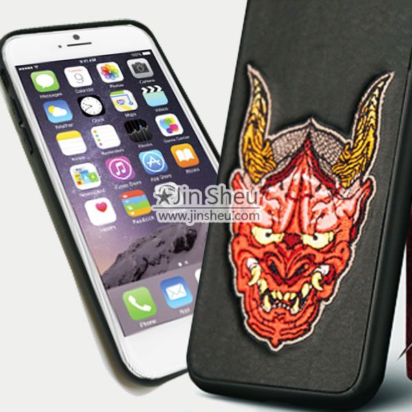 Embroidered cell phone case