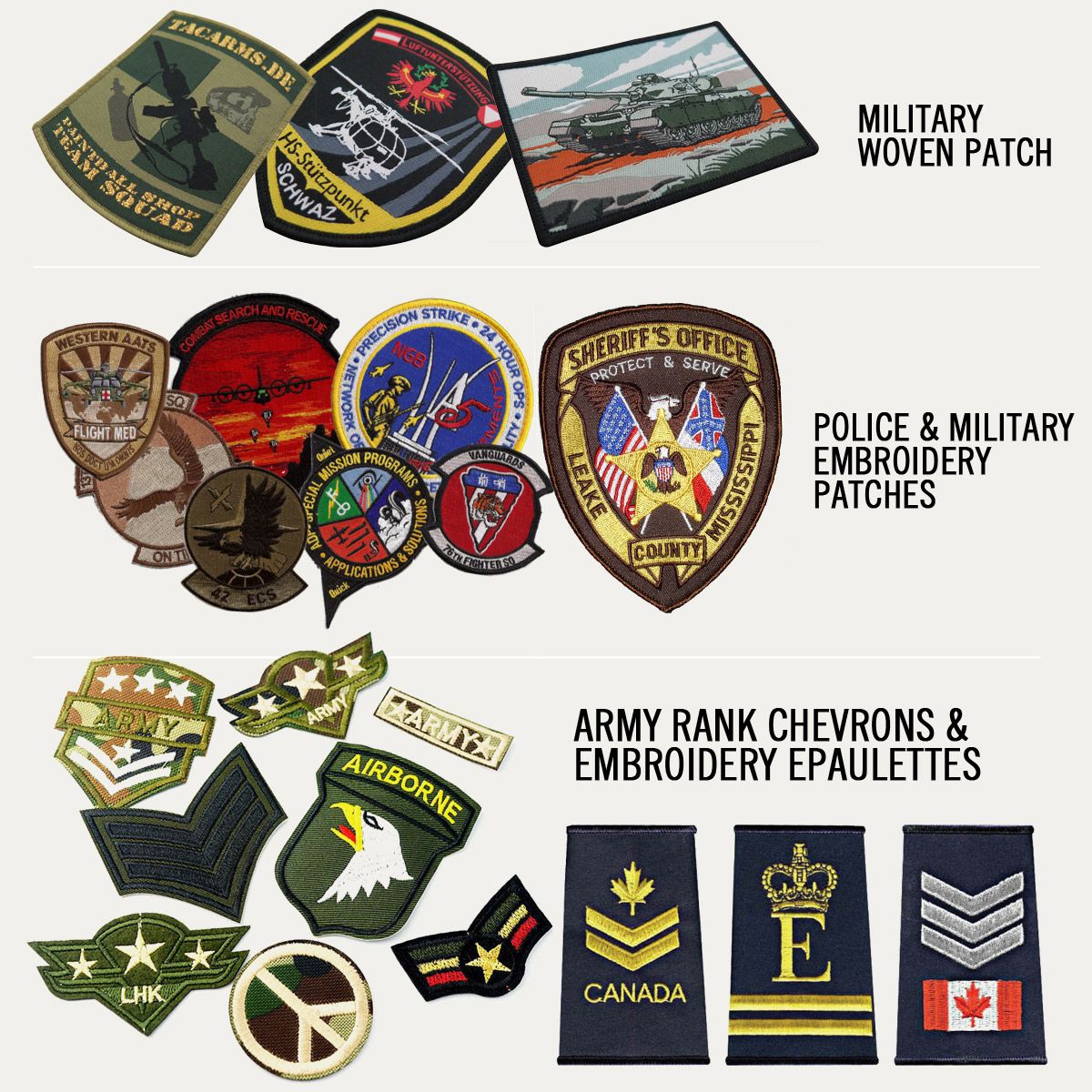 We are the Specialist of Embroidered Military & Police Name Tags