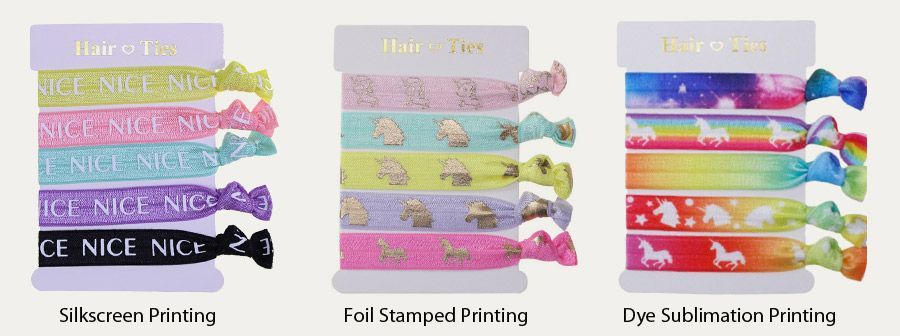 wholesale custom printed hair tie bracelets
