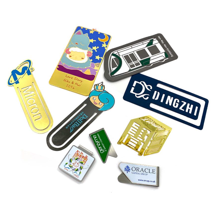 wholesale custom logo metal bookmarks