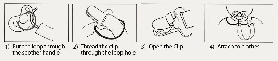 how to use baby soother clip holders