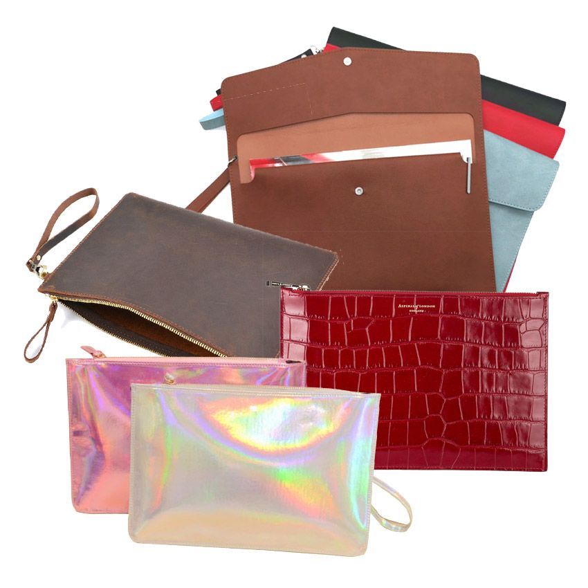 Leather Clutch Bag & File Folder Bag