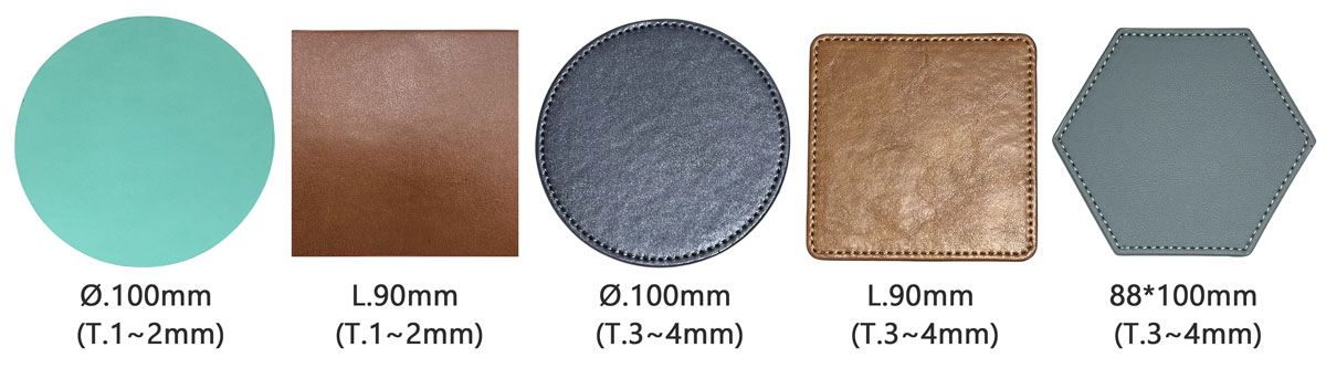 Leather Coaster Stock Shapes