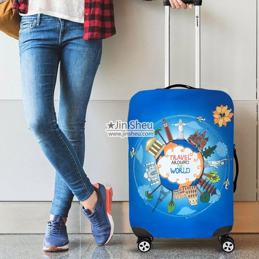Luggage Cover Seahorse Jellyfish Protective Travel Trunk Case Elastic Luggage Suitcase Protector Cover 