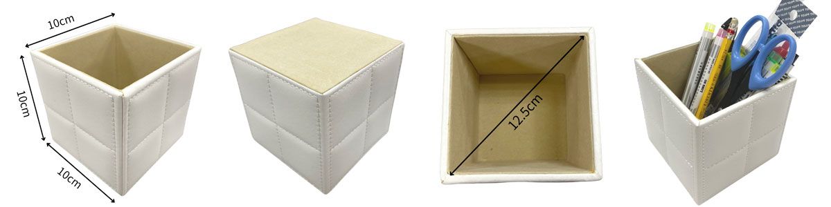 Pudełko do przechowywania materiałów biurowych Skórzany uchwyt na długopis