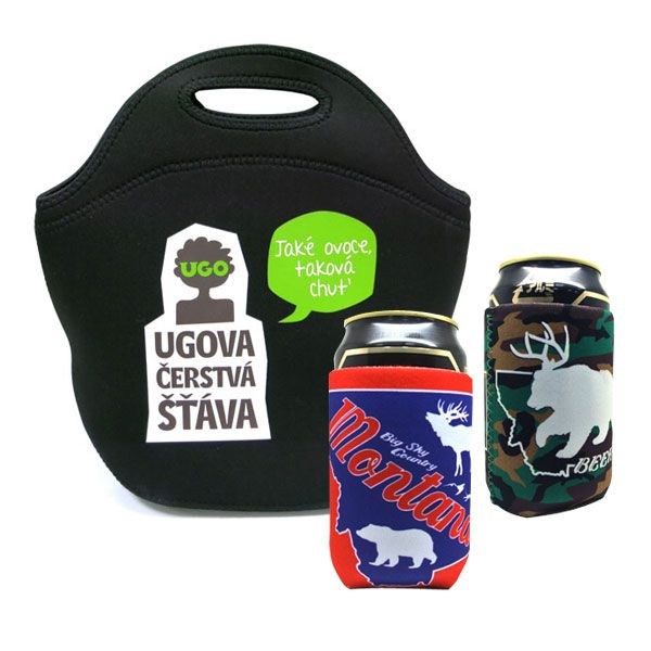 Neoprene Lunch Tote and Can Coolers