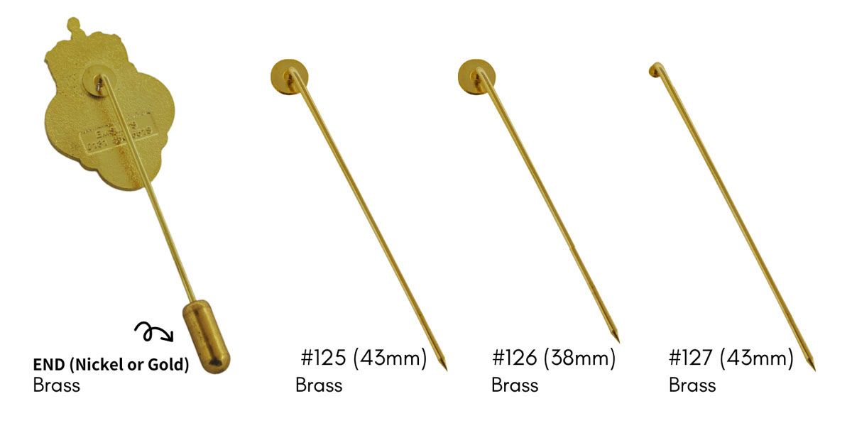 Custom Stick Pins: Standard Fittings and Logo Fixing Options