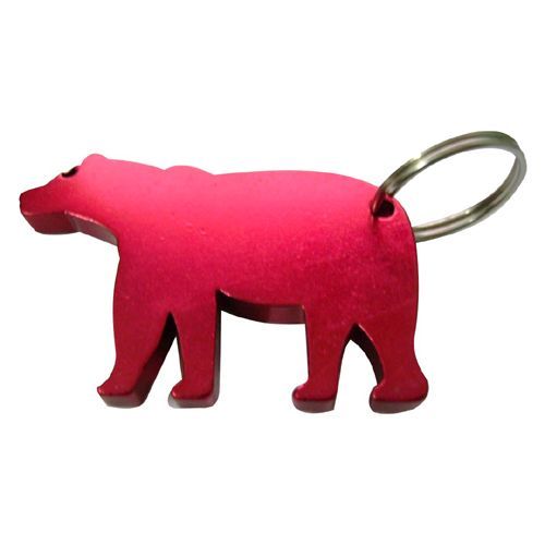 Custom Aluminum Bottle / Can Opener Keychains - Red