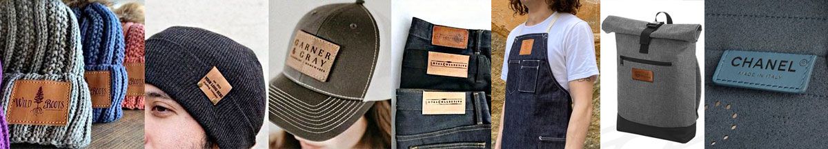 custom leather labels for hats