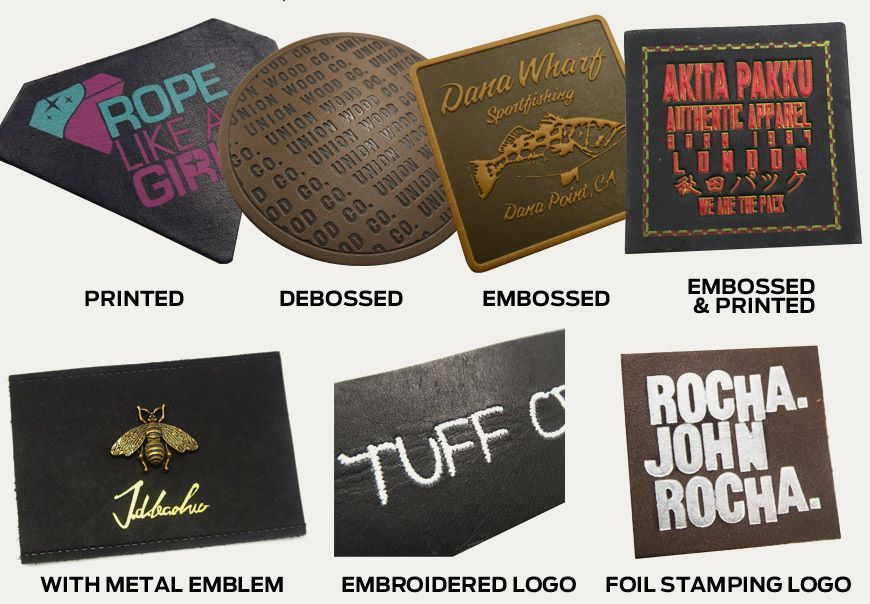 leather patches with custom logo