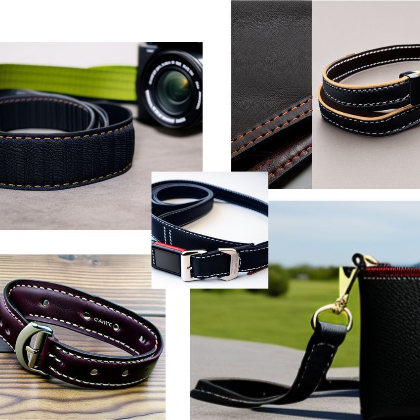 Various leather straps and leather belts customized