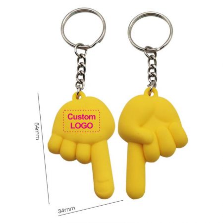 Non-Contact Soft PVC Finger keychain - Wholesale PVC Keychain Touch Tool in bulk