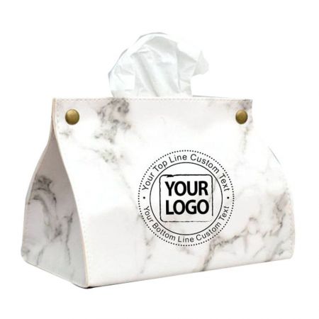 Customized Leather Tissue Box - Personalized Leather Tissue Holder
