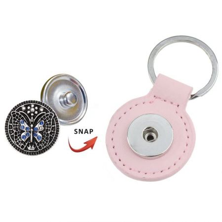 Leather Snap Keychain + Snap Buttons - Leather Snap Keychain on sale