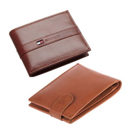 Niestandardowe męskie krótkie skórzane portfele - hurtowe niestandardowe portfele męskie