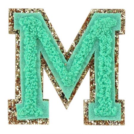 Glitter Letters Chenille Patches Groothandel - Strijk Chenille-patches op