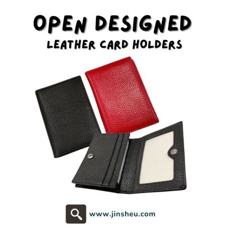 Open Designed Leather Card Holders - Branded card holder wallet