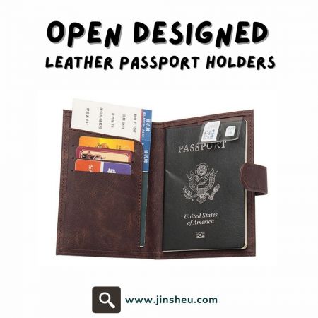 Leather Passport Holder Wholesale - Leather passport open designs