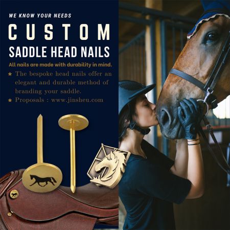 Custom saddle head nail is the perfect addition to any equestrian gift! - Custom brass-based metal nail is sure to impress any horse lover.