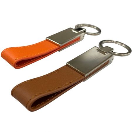 Custom Leather Key Fob - Personalized leather key chian