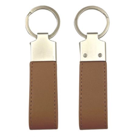 Custom Leather Key Fob - Custom Leather Keychain