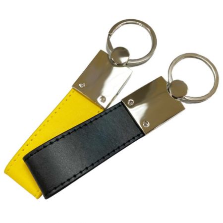 Stock Designed Leather Keyring - Wholesale Leather Strap Keychain Accessory