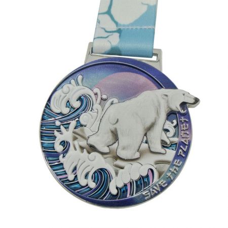 Polar Bear medal with UV printing