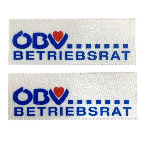 Custom Printed Garment Labels - Heat transfer printed care label