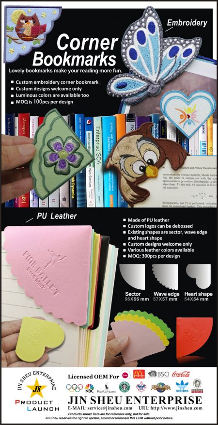 Corner Bookmarks - Custom corner bookmarks supplier