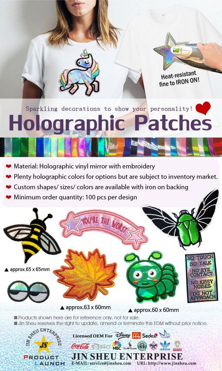 Custom Embroidered Holographic Patches - Custom Embroidered Holographic Patches