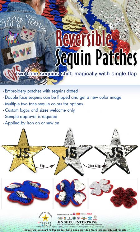 Reversible Sequin Patches - Reversible Sequin Patches