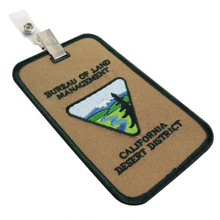 Embroidery ID Tags - Embroidery ID Tags With Clips